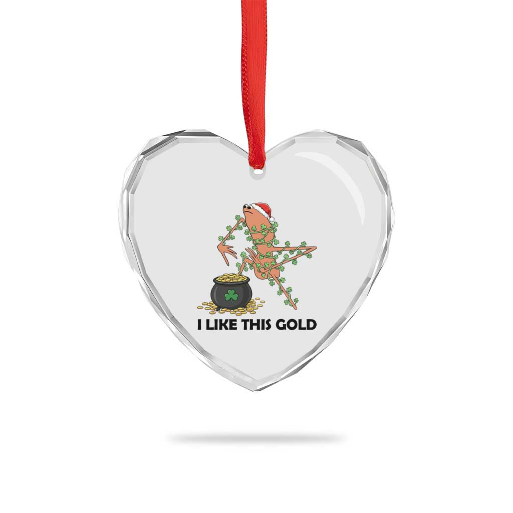 Marcus The Worm St Patricks Day Heart Crystal Glass Ornament I Like This Gold TS14 Print Your Wear