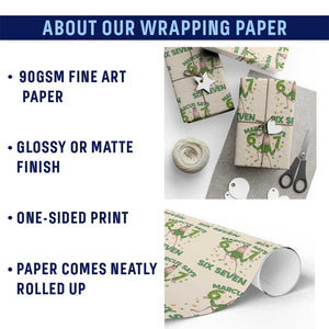 Marcus The Worm St Patricks Day Wrapping Paper Roll Funny 67 Six Seven Hands Meme TS14 Print Your Wear
