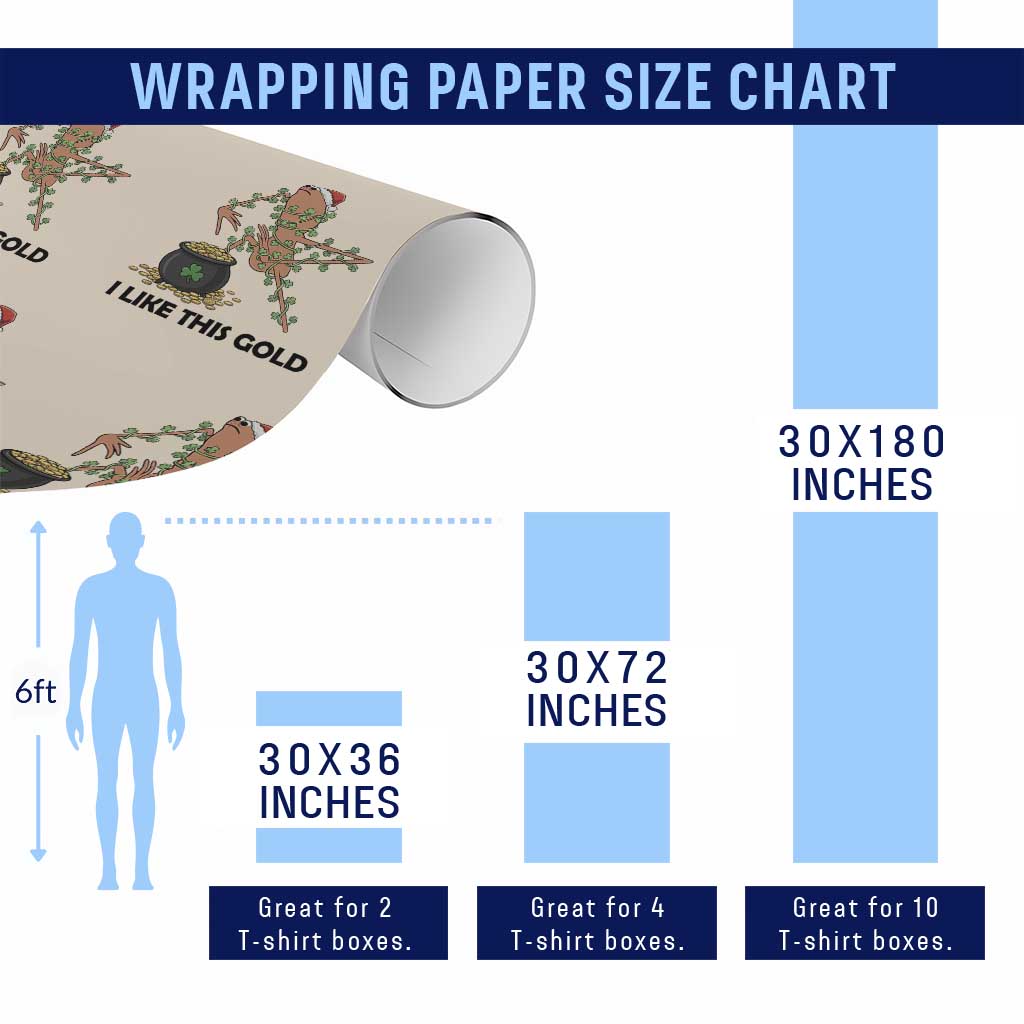 Marcus The Worm St Patricks Day Wrapping Paper Roll I Like This Gold TS14 Print Your Wear