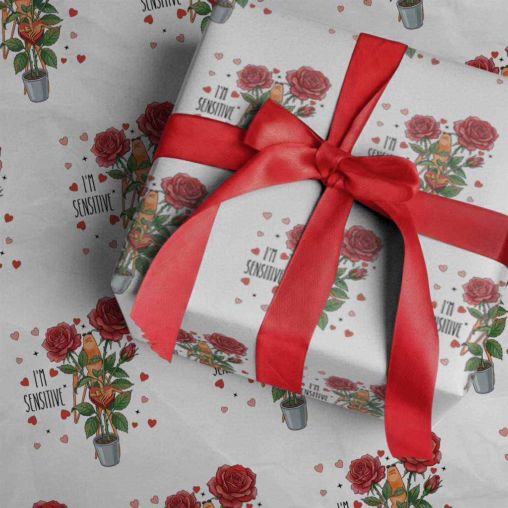 Marcus The Worm Valentine Meme Wrapping Paper Roll I Am Senstive TS14 White Print Your Wear