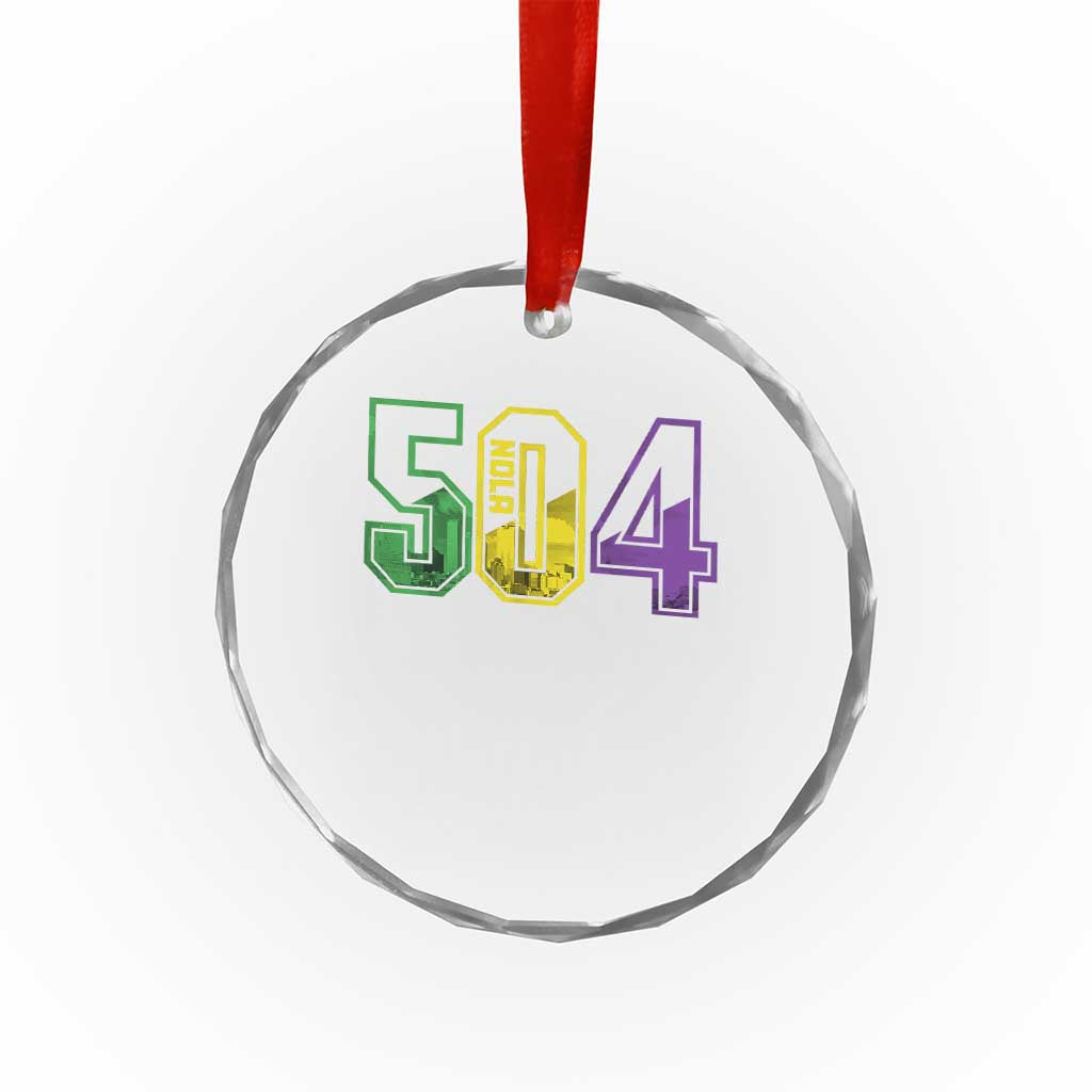 Mardi Gras 504 Nola New Orleans Louisiana LA Crystal Glass Ornament TS11 Print Your Wear