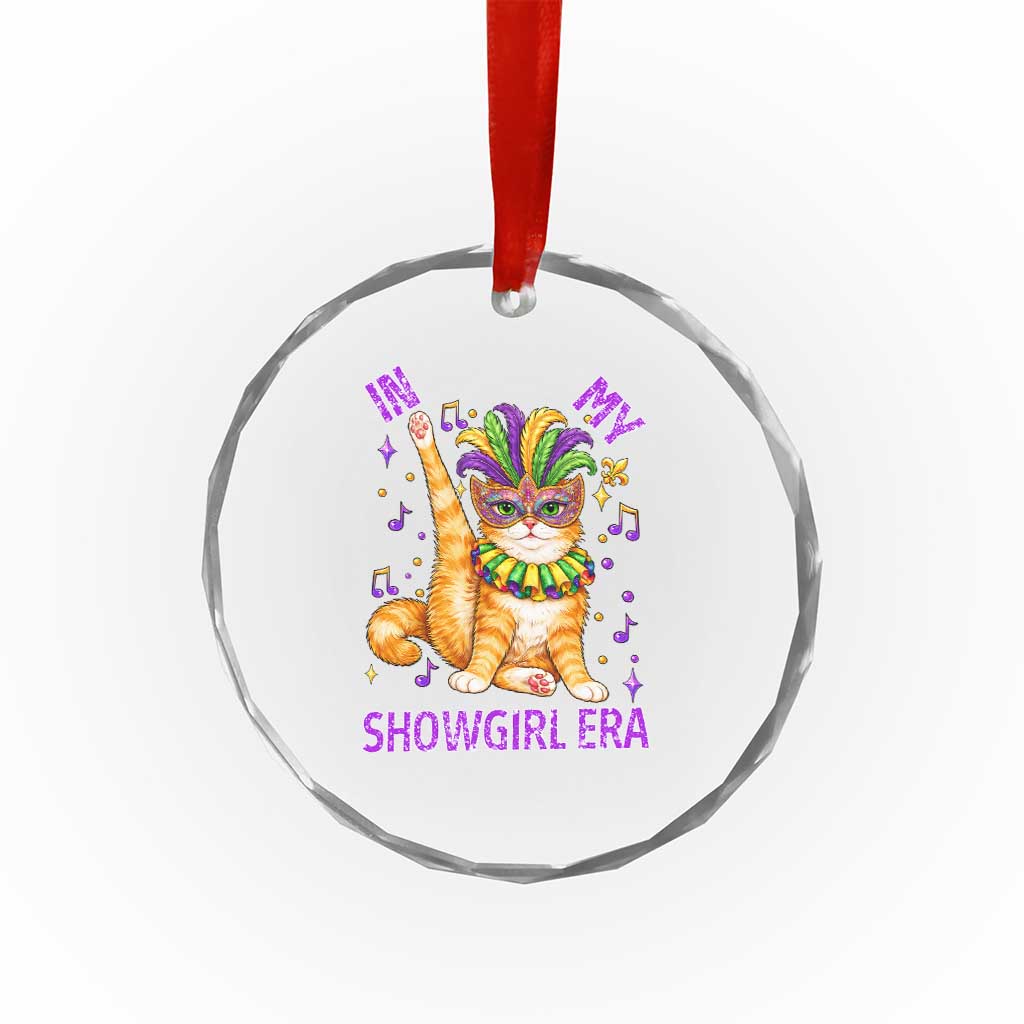 Mardi Gras Cat Crystal Glass Ornament In My Showgirl Era TS14 Print Your Wear