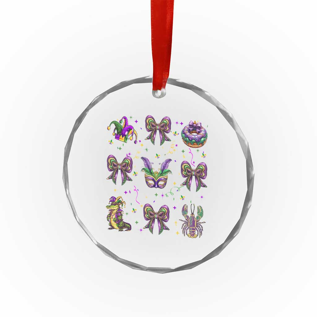 Mardi Gras Coquette Crystal Glass Ornament Glitter Print Louisiana New Orleans Party Custume Beads TS10 Print Your Wear