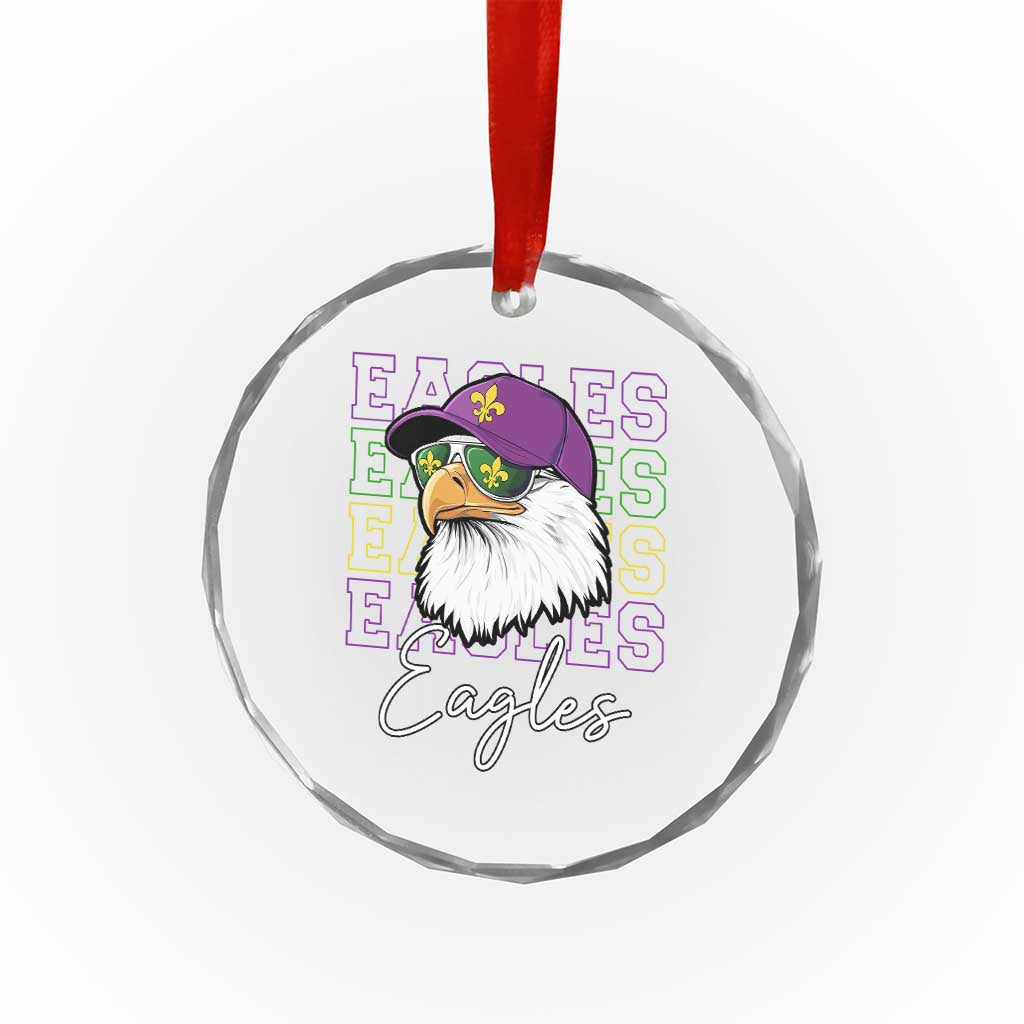 Mardi Gras Eagles Crystal Glass Ornament 2025 Champs NOLA Louisiana TS02 Print Your Wear