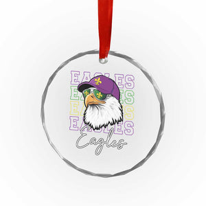 Mardi Gras Eagles Crystal Glass Ornament 2025 Champs NOLA Louisiana TS02 Print Your Wear