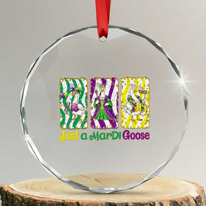 Mardi Gras Goose Crystal Glass Ornament Just A Mardi Goose TS14 Transparent Glass 3'' Circle Print Your Wear