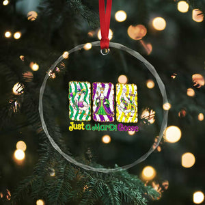 Mardi Gras Goose Crystal Glass Ornament Just A Mardi Goose TS14 Print Your Wear