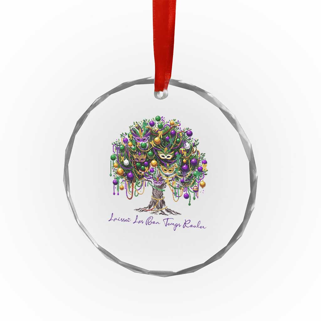 Mardi Gras Mask Tree Crystal Glass Ornament Laissez Les Bon Temps Rouler TS14 Print Your Wear