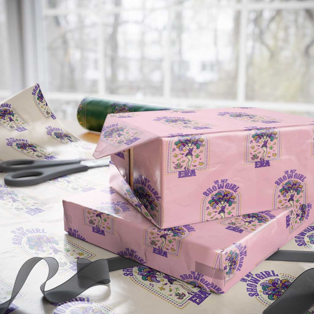 Mardi Gras Queen Wrapping Paper Roll In My Showgirl Era TS14 Light Pink Print Your Wear