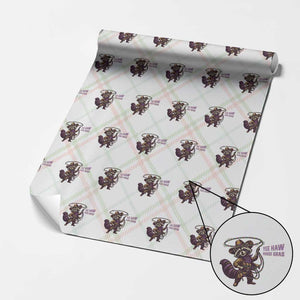 Mardi Gras Raccoon Wrapping Paper Roll Yee Haw Cowboy Mardi Gras Carnival Trendy Meme TS14 Christmas Plaid Print Your Wear