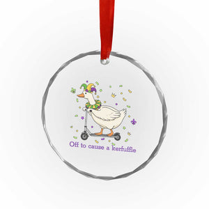 Mardi Gras Silly Goose Crystal Glass Ornament Off To Cause A Kerfuffle TS14 Print Your Wear
