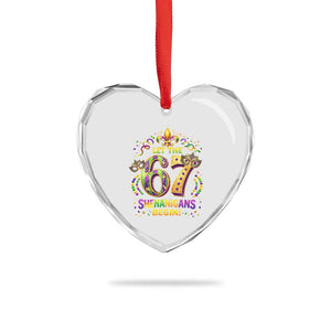 Mardi Gras Six Seven Heart Crystal Glass Ornament Let The 67 Shenanigans Begin TS12 Print Your Wear