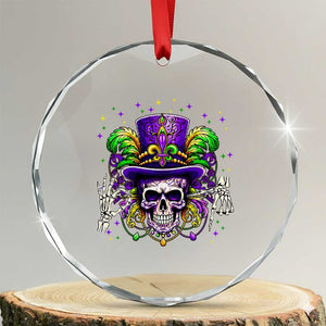 Mardi Gras Skull 67 Six Seven Meme New Orleans Witch Doctor Voodoo Crystal Glass Ornament TS11 Transparent Glass 3'' Circle Print Your Wear
