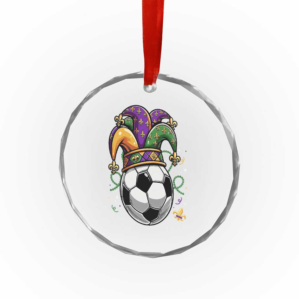 Mardi Gras Soccer Ball Crystal Glass Ornament Funny Louisiana Carnival Sports Gift TS12 Print Your Wear