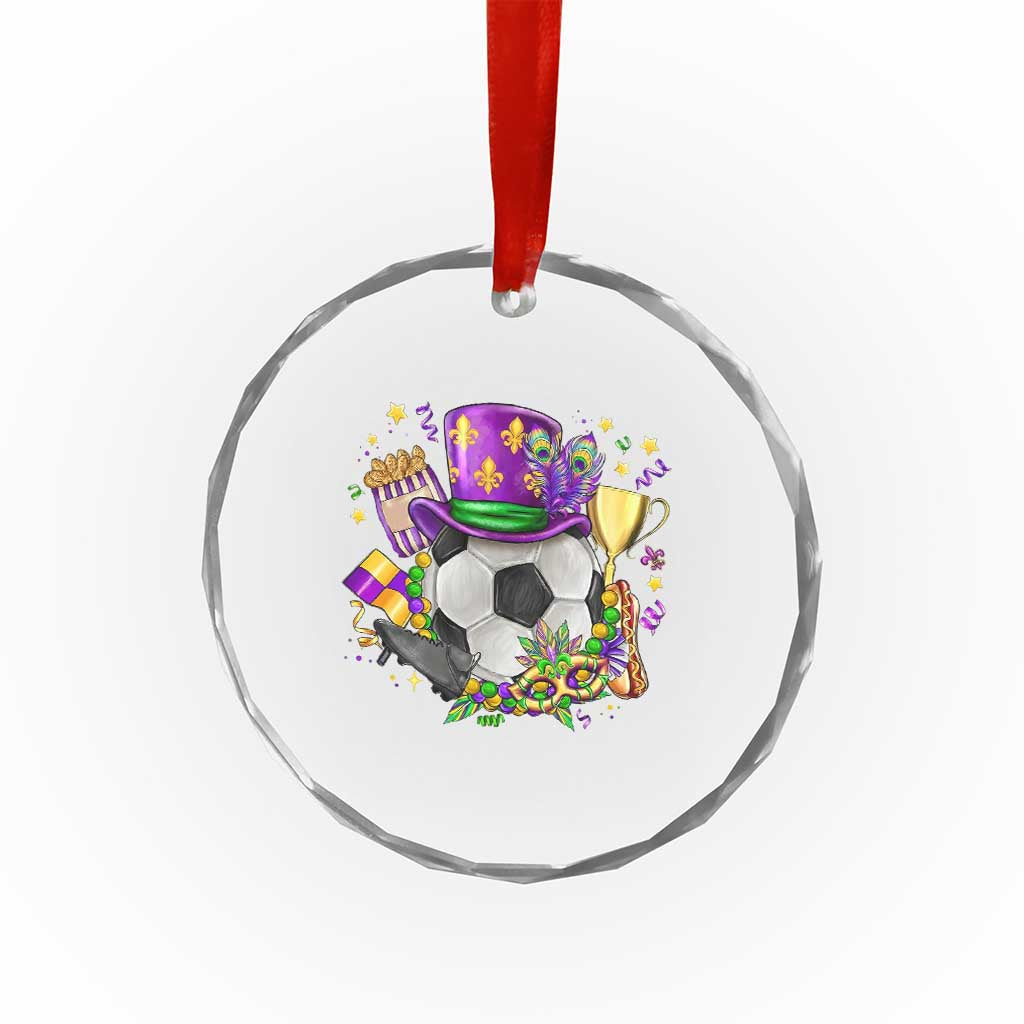 Mardi Gras Soccer Ball Crystal Glass Ornament Funny Soccer Player Gift TS12 Print Your Wear