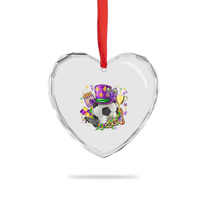 Mardi Gras Soccer Ball Heart Crystal Glass Ornament Funny Soccer Player Gift TS12 Print Your Wear