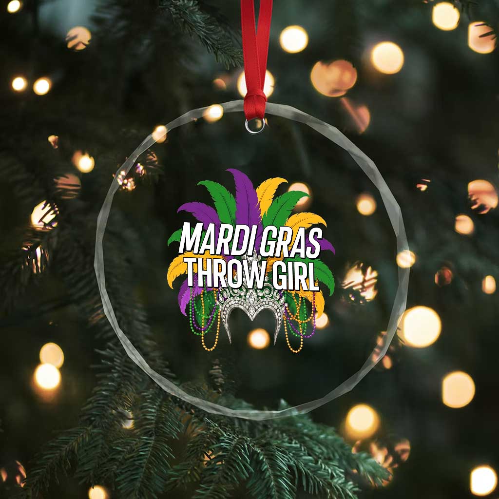 Mardi Gras Throw Girl Crystal Glass Ornament Funny New Orleans Carnival Headdress Beads TS11 Print Your Wear