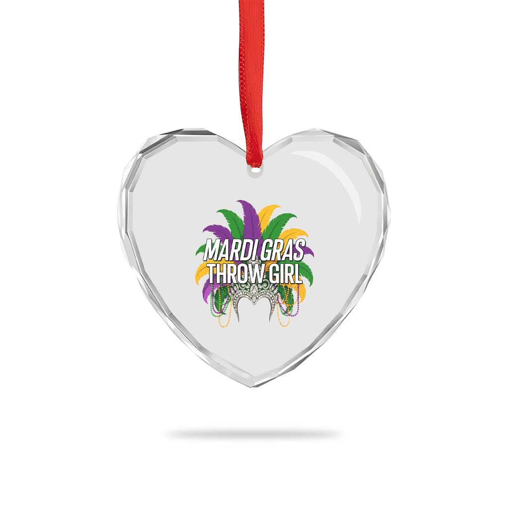 Mardi Gras Throw Girl Heart Crystal Glass Ornament Funny New Orleans Carnival Headdress Beads TS11 Print Your Wear
