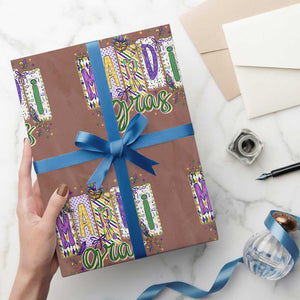 Mardi Gras Wrapping Paper Roll New Orleans Carnival Girly Fat Tuesday TS11 Mocha Print Your Wear