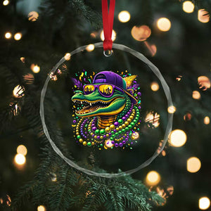 Mardigator Mardi Gras Alligator Carnival Beads Crystal Glass Ornament TS11 Print Your Wear