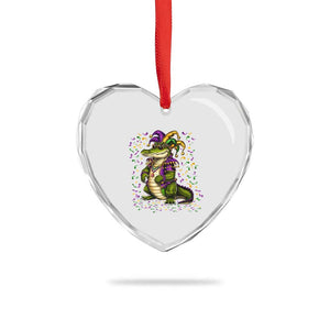 Mardigator Mardi Gras Heart Crystal Glass Ornament Alligator Louisiana New Orleans Party Custume Beads TS10 Print Your Wear