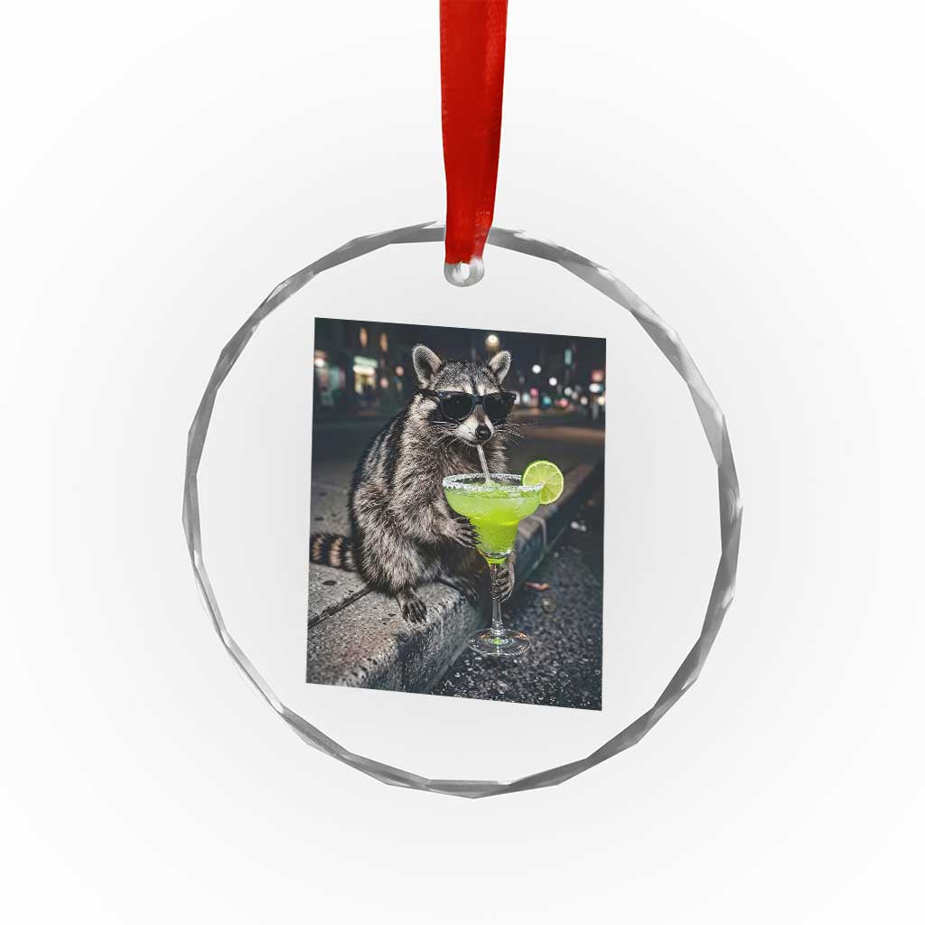 Margarita Cocktail Crystal Glass Ornament Funny Raccoon Mexican Food Meme TS14 Print Your Wear
