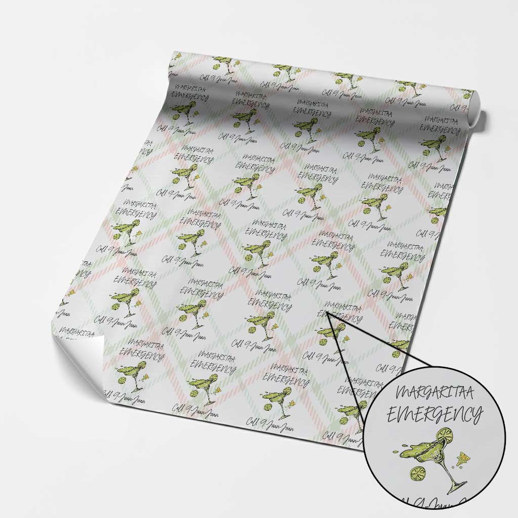 Margarita Emergency Mexican Fiesta Wrapping Paper Roll Funny Cinco de Mayo TS14 Christmas Plaid Print Your Wear