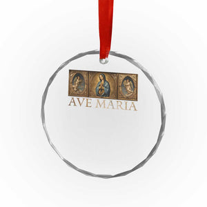Marian Catholic Ave Maria Crystal Glass Ornament Vintage Aesthetic Blessed Mother Mary Hail TS09 Print Your Wear