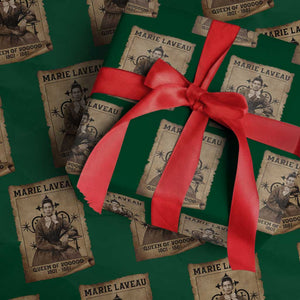 Marie Laveau Wrapping Paper Roll Queen Of Voodoo New Orleans Hoodoo Rootwork TS11 Green Print Your Wear