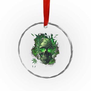 Marijuana Skull Crystal Glass Ornament Smoke Weed Cannabis 420 Pot Leaf TS02 Print Your Wear