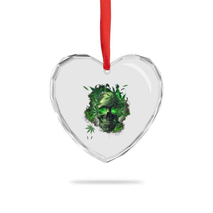 Marijuana Skull Heart Crystal Glass Ornament Smoke Weed Cannabis 420 Pot Leaf TS02 Print Your Wear