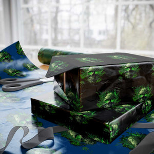 Marijuana Skull Wrapping Paper Roll Smoke Weed Cannabis 420 Pot Leaf TS02 Black Print Your Wear