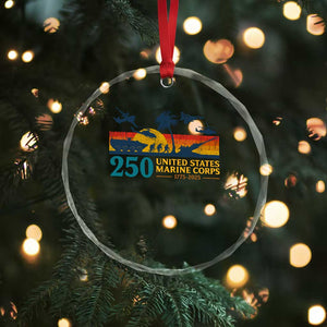 Marine 250th Anniversary Crystal Glass Ornament Patriotic Military Gift for Veterans TS10 Print Your Wear