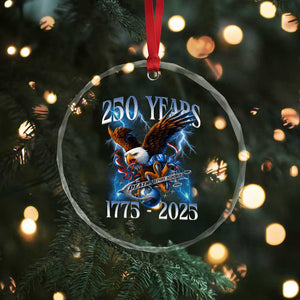 Marine Veteran 250th Anniversary Crystal Glass Ornament Eagle Patriotic Military Gift for Marines Veterans TS10 Print Your Wear