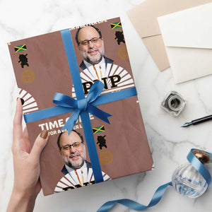 Mark Golding PNP Supporter Wrapping Paper Roll Time Come for a Better Life Jamaica Politics People's National Party TS02 Mocha Print Your Wear