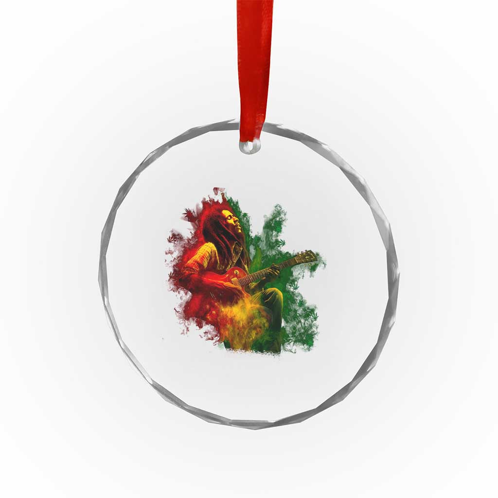 Marley Guitarist Crystal Glass Ornament Smoke Cannabis Leaf 420 Rastafari Rasta Reggae Music TS10 Print Your Wear