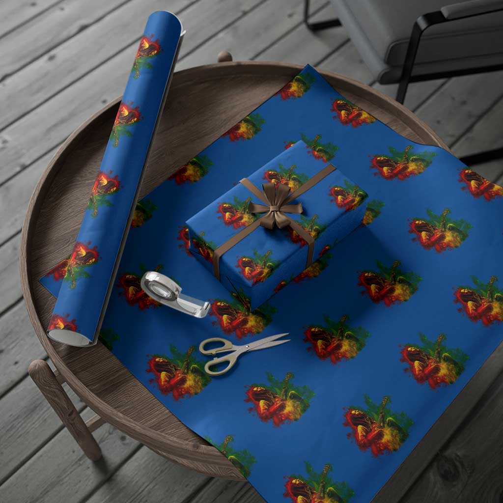 Marley Guitarist Wrapping Paper Roll Smoke Cannabis Leaf 420 Rastafari Rasta Reggae Music TS10 Blue Print Your Wear