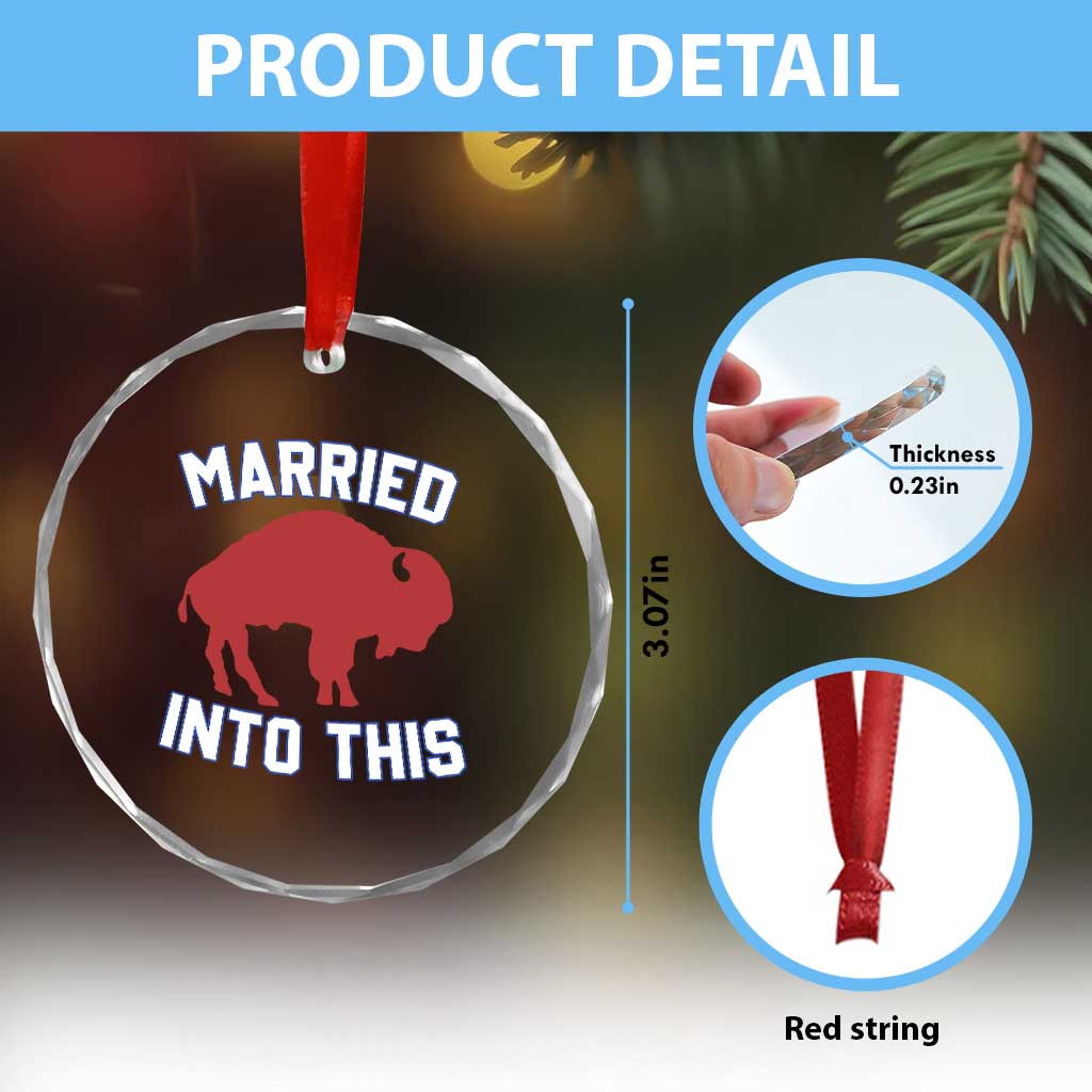 Married Into This BFB Crystal Glass Ornament Vintage Sport Mafia Wife Wedding Gifts TS10 Print Your Wear