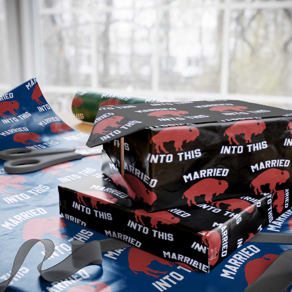 Married Into This BFB Wrapping Paper Roll Vintage Sport Mafia Wife Wedding Gifts TS10 Black Print Your Wear