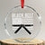Martial Arts Karate Black Belt Crystal Glass Ornament Retro Vintage American Flag TS10 Transparent Glass 3'' Circle Print Your Wear