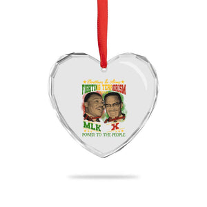 Martin Luther King And Malcolm X Heart Crystal Glass Ornament Brothers In Arms Fighting Terrorism 1964 Black History TS11 Print Your Wear