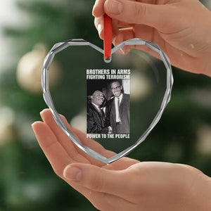 Martin Luther King And Malcolm X Heart Crystal Glass Ornament Brothers In Arms Fighting Terrorism Power To The People TS11 Print Your Wear