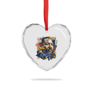 Martin Luther King Heart Crystal Glass Ornament The Only King In America No Kings Protest TS11 Print Your Wear