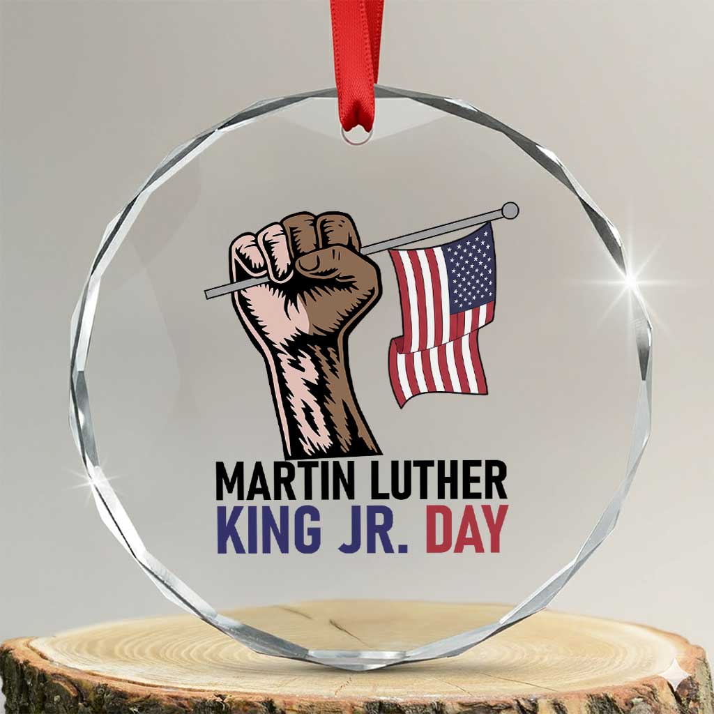 Martin Luther King Jr Crystal Glass Ornament Black History Month TS14 Transparent Glass 3'' Circle Print Your Wear