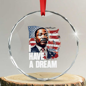 Martin Luther King Jr Crystal Glass Ornament I Have A Dream TS14 Transparent Glass 3'' Circle Print Your Wear