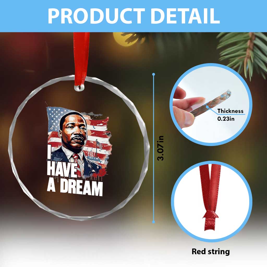 Martin Luther King Jr Crystal Glass Ornament I Have A Dream TS14 Print Your Wear