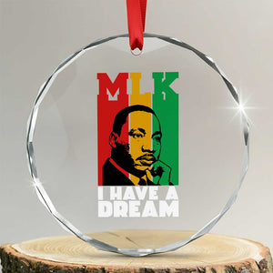 Martin Luther King Jr Crystal Glass Ornament I Have Dream MLK Quote TS14 Transparent Glass 3'' Circle Print Your Wear