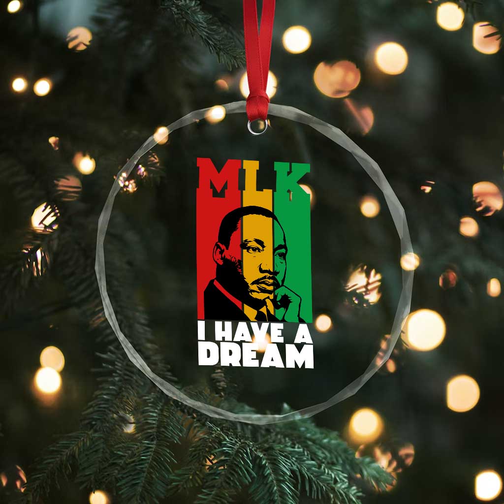 Martin Luther King Jr Crystal Glass Ornament I Have Dream MLK Quote TS14 Print Your Wear