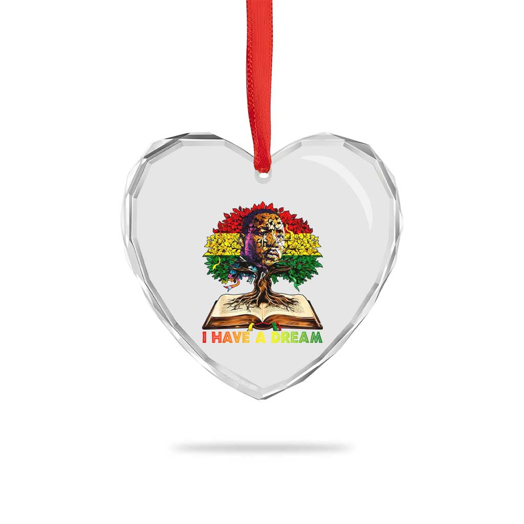 Martin Luther King Jr Heart Crystal Glass Ornament Black History Month Melanin African TS14 Print Your Wear