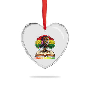 Martin Luther King Jr Heart Crystal Glass Ornament Black History Month Melanin African TS14 Print Your Wear